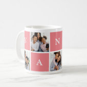 Custom Nanny Großmutter 5 Foto Collage Kaffeetasse (Vorderseite Links)