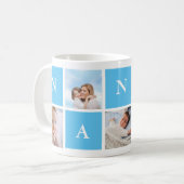 Custom Nanny Großmutter 5 Foto Collage Kaffeetasse (Vorderseite Links)