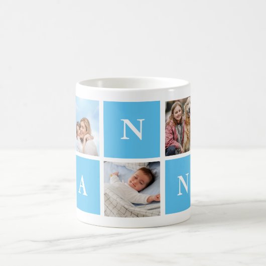 Custom Nanny Großmutter 5 Foto Collage Kaffeetasse (Mittel)