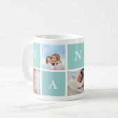 Custom Nanny Großmutter 5 Foto Collage Kaffeetasse (Vorderseite Links)