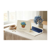 Custom Nantucket Basket Blue Hydrangeas geklappt