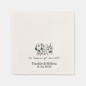 Custom Napkins mit Namen Personalisierte Verlobung Serviette (Vorderseite)