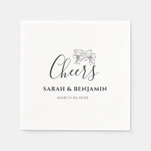 Custom Napkins Personalized Wedding Person Serviette (Vorderseite)