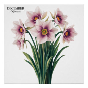 Custom Narcissus Bloom - Dezember Geschenk Poster
