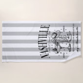 Custom Nashville Bachelorette Rodeo Beach Handtuch (Vorderseite)