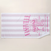 Custom Nashville Bachelorette Rodeo Beach Handtuch (Vorderseite)