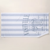 Custom Nashville Bachelorette Rodeo Beach Handtuch (Vorderseite)