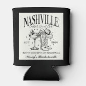Custom Nashville Bachelorette Rodeo Cocktail Dosenkühler (Rückseite)
