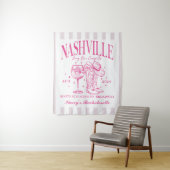 Custom Nashville Bachelorette Rodeo Cocktail Wandteppich (Beispiel)
