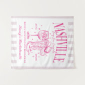 Custom Nashville Bachelorette Rodeo Cocktail Wandteppich (Vorderseite (Horizontal))