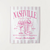Custom Nashville Bachelorette Rodeo Cocktail Wandteppich (Vorderseite)