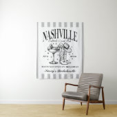 Custom Nashville Bachelorette Rodeo Cocktail Wandteppich (Beispiel)