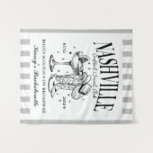 Custom Nashville Bachelorette Rodeo Cocktail Wandteppich (Vorderseite (Horizontal))