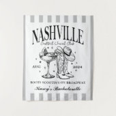 Custom Nashville Bachelorette Rodeo Cocktail Wandteppich (Vorderseite)