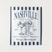 Custom Nashville Bachelorette Rodeo Cocktail Wandteppich (Vorderseite)