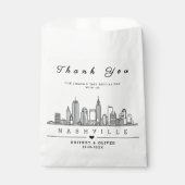 Custom Nashville Skyline - Begrüßung Geschenktütchen (Vorderseite)