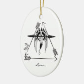Custom Native American Lance Weihnachtsdekoratione Keramik Ornament (Links)