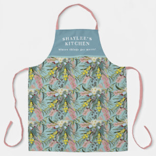 Custom Native Bush Blooms Summer Blue Schürze