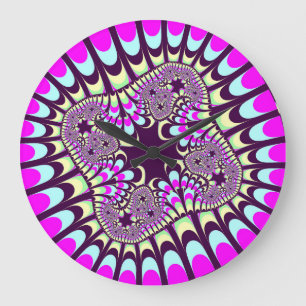 Custom Native Paint Flower Wall Clock Große Wanduhr