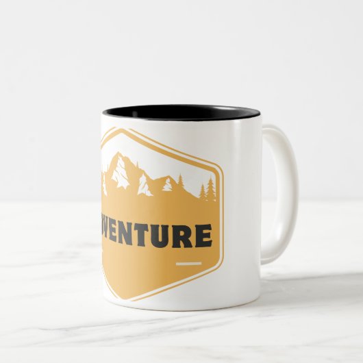 Custom Nature Familienurlaub ، lustiges Abenteuer Zweifarbige Tasse (VorderseiteRechts)