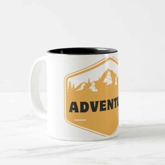 Custom Nature Familienurlaub ، lustiges Abenteuer Zweifarbige Tasse (Vorderseite Links)