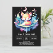 Custom Nature Fox Geburtstag digital Einladung (Stehend Vorderseite)