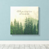 Custom Nature Lovers Forest Wohngestaltung Newlywe Leinwanddruck (Insitu (Holzboden))