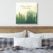 Custom Nature Lovers Forest Wohngestaltung Newlywe Leinwanddruck (Insitu (Schlafzimmer))