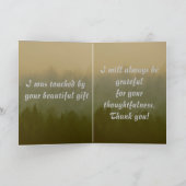 Custom Nature Stone and Lichen Danke Karte (Innenseite)