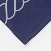 Custom Naublue white Anchor Fleece Blanket (Ecke)