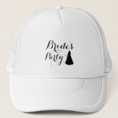 Custom Naughty Batchelorette Bride's Party Script Truckerkappe (Vorderseite)