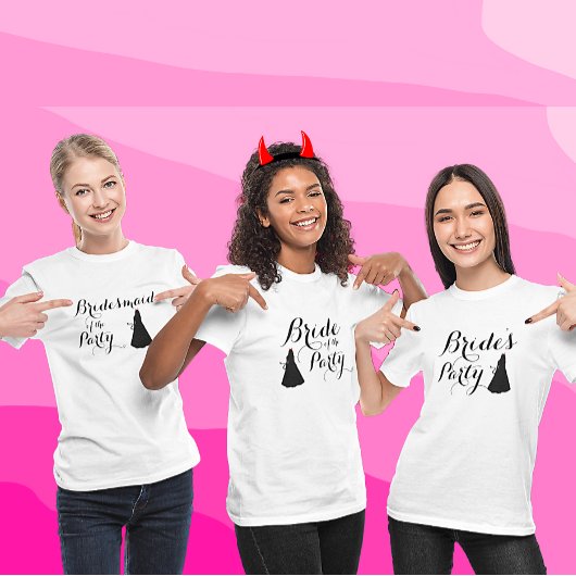 Custom Naughty Batchelorette Bridesmaid Party T-Shirt