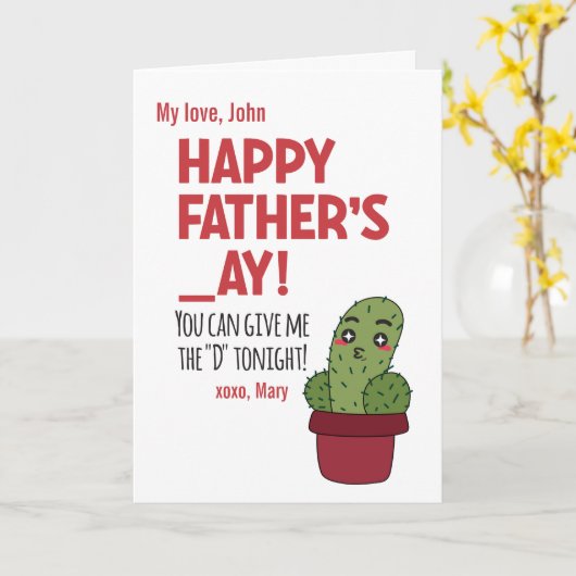 CUSTOM Naughty Geben Sie mir die D Heute Abend Kak Karte (Gelbe Blume)