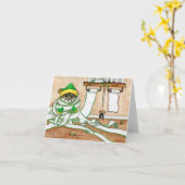 Custom Naughty Nice Santa List Karte (Gelbe Blume)