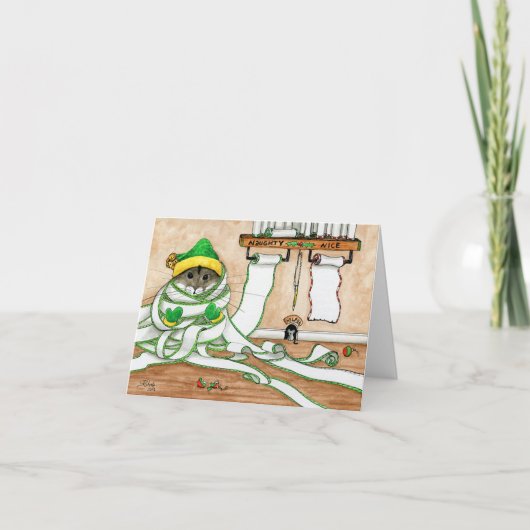 Custom Naughty Nice Santa List Karte (Vorderseite)