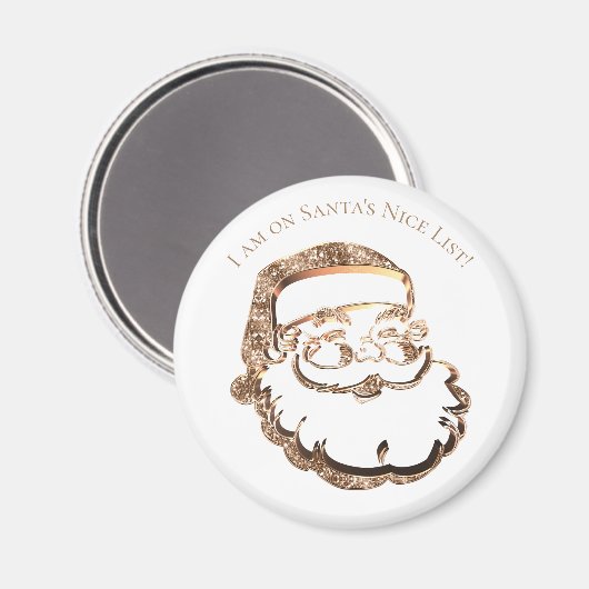 Custom Naughty oder Nice List Der Weihnachtsmann N Magnet (Vorderseite/Rückseite)