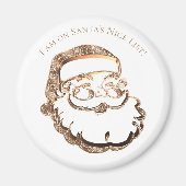 Custom Naughty oder Nice List Der Weihnachtsmann N Magnet (Vorne)