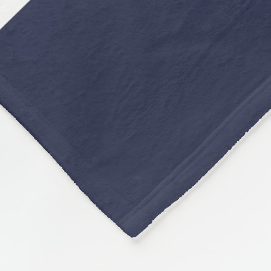 Custom Nautic Anchor Ocean Navy Blue Fleecedecke (Ecke)