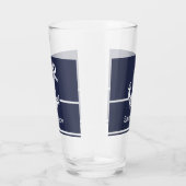 Custom Nautic Anchor Ocean Navy Blue Glas (Rechts)