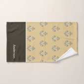 Custom Nautic Anchor Sand Tan Brown Badhandtuch Set (Handtuch)