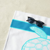 Custom Nautic Coastal Sea Schildkröte Blau Aquamar Strandtuch (Beispiel)