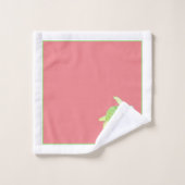 Custom Nautic Coastal Sea Schildkröte Weiße Korall Badhandtuch Set (Waschlappen)