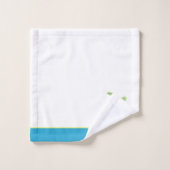 Custom Nautic Coastal Sea Turtle Aquamarin Blue Badhandtuch Set (Waschlappen)