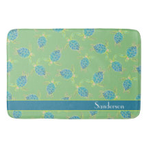 Custom Nautic Coastal Sea Turtle Green Blue