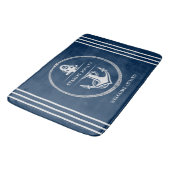 Custom Nautic Sailors Bath Mat Badematte (Schrägansicht)
