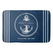 Custom Nautic Sailors Bath Mat Badematte (Vorderseite)