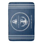 Custom Nautic Sailors Bath Mat Badematte (Vorderseite Vertikal)