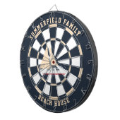 Custom Nautic Segelfamilie Beach House Dartscheibe (Vorderseite rechts)