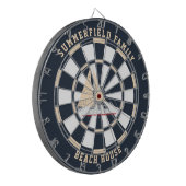Custom Nautic Segelfamilie Beach House Dartscheibe (Vorderseite Links)