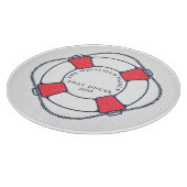 Custom Nautic Swimming Ring Boat House Schneidebrett (Ecke)